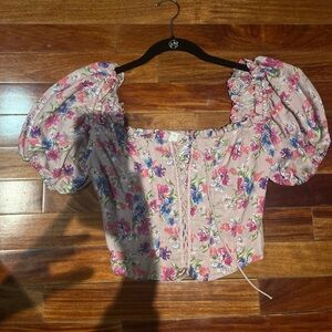 ASTR The Label Puff Sleeve Blouse